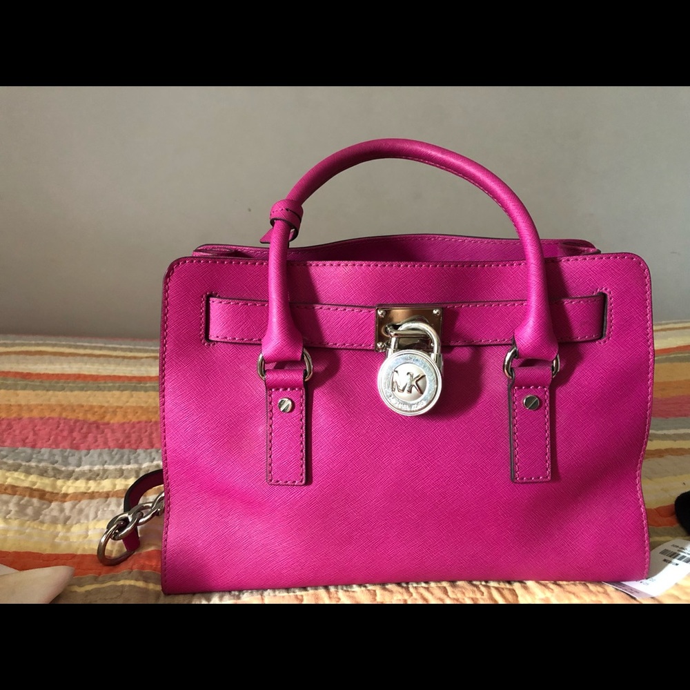 Michael Kors Saffiano Hamilton East West Satchel